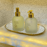 Bandeja em Metal Oval Off White 26cm P - Ela Decora